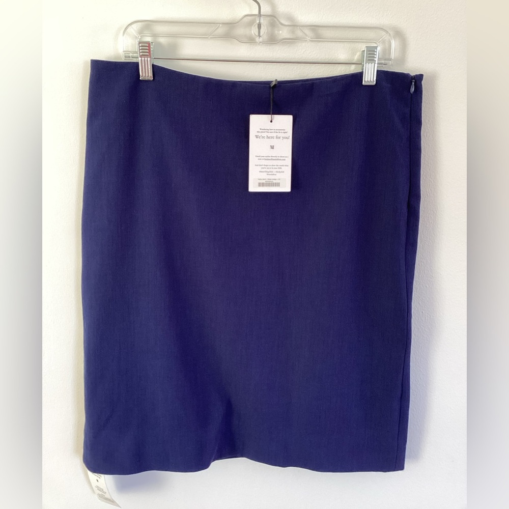 MM Lafleur Deep Blue Pencil Skirt NWT